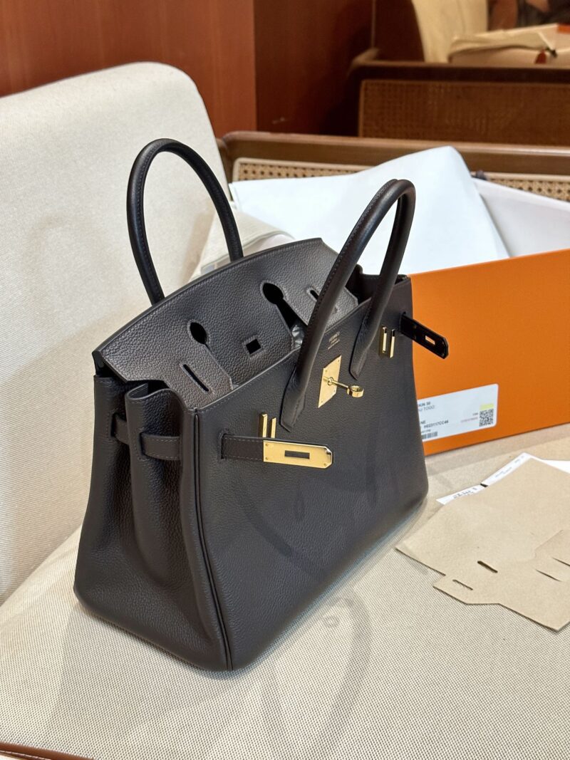Hermès Birkin 30 Ebene Togo Gold Hardware - Image 7