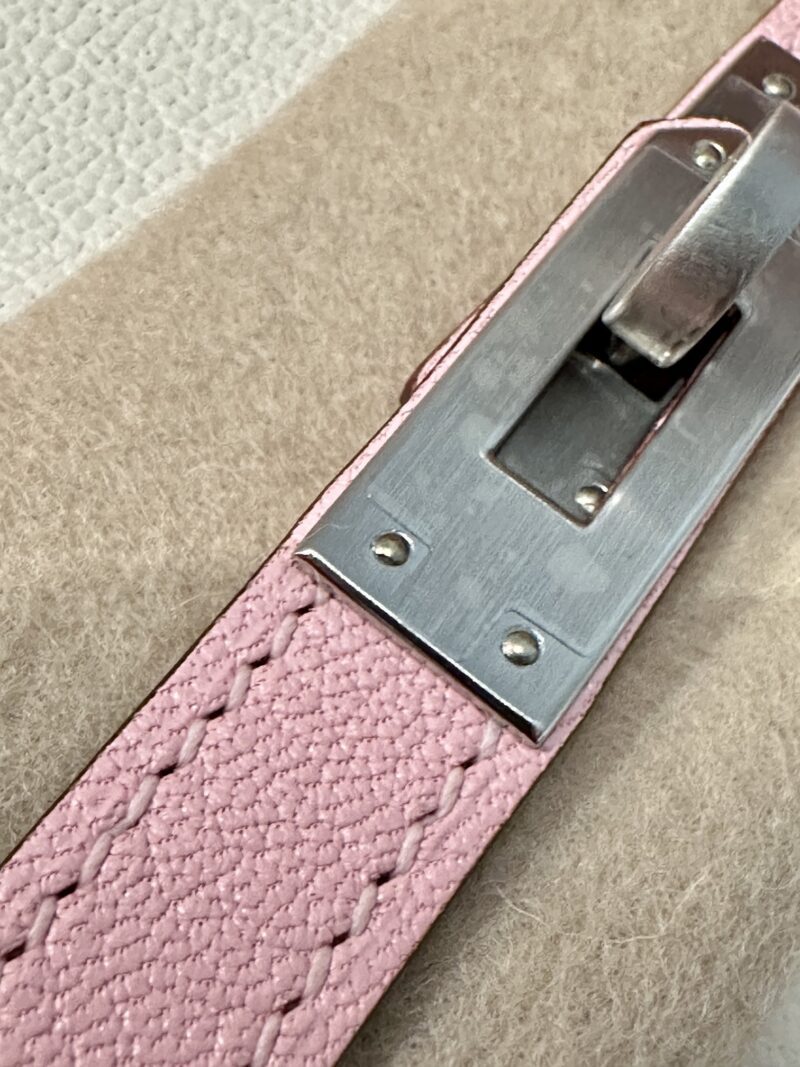 Hermès Birkin 25 Nata, Rose Sakura Chevre Palladium Hardware - Image 12