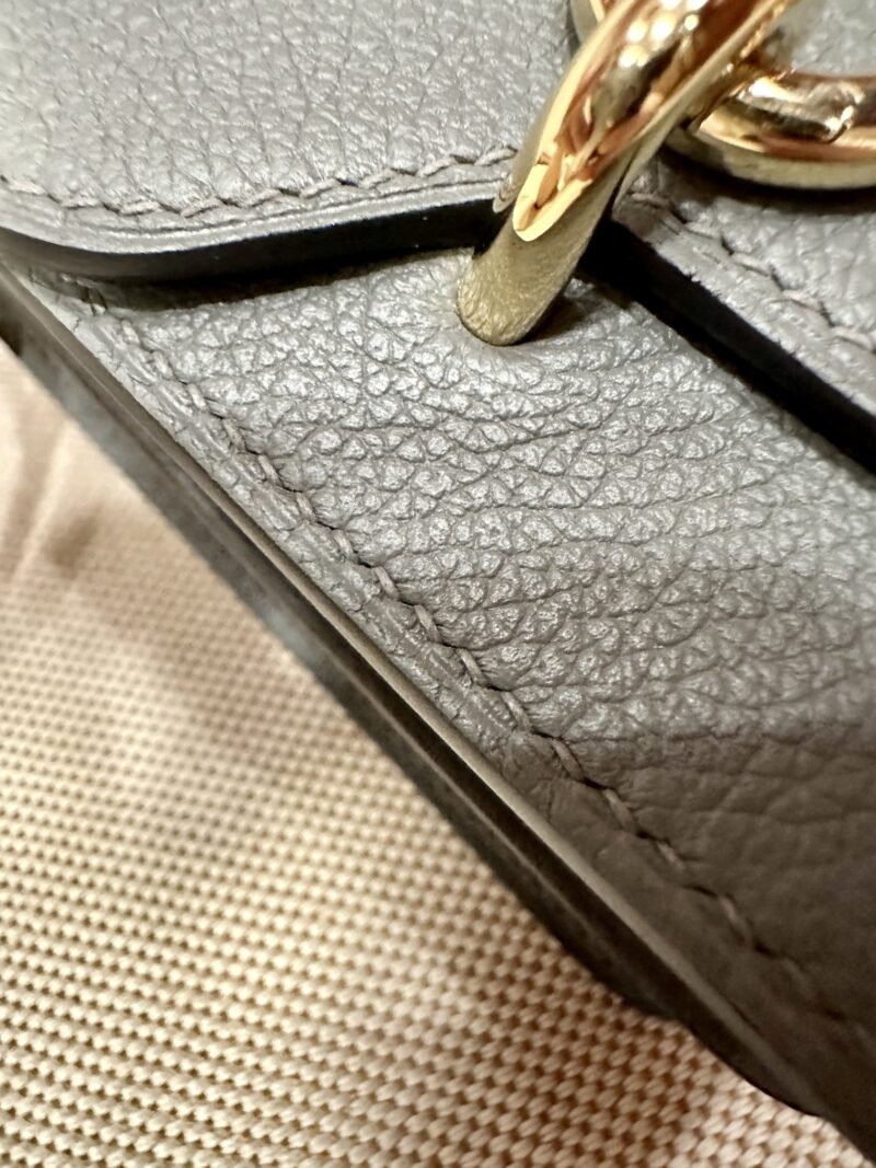 Hermès Roulis 19 Evercolor Gris Meyer Gold Hardware - Image 11
