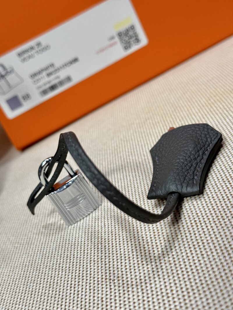 Hermès Birkin 25 Graphite Togo Palladium Hardware - Image 6