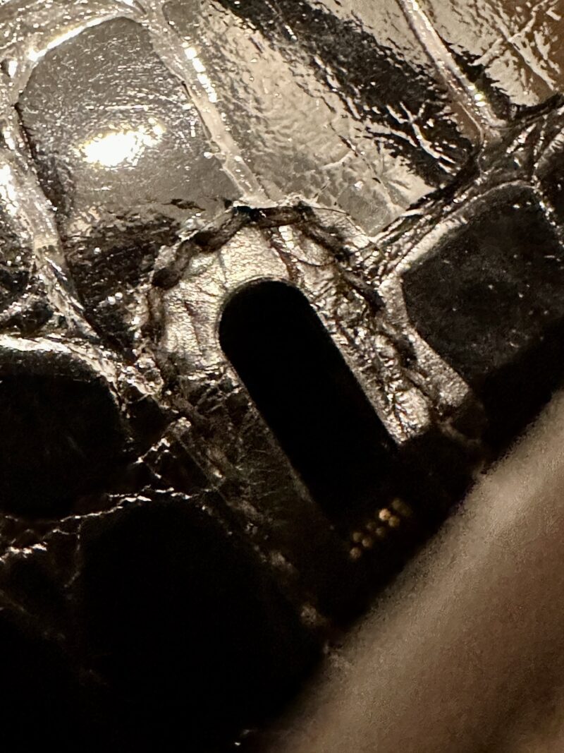 Hermès Birkin 25 Noir, Gold Shiny Crocodile Gold Hardware - Image 15