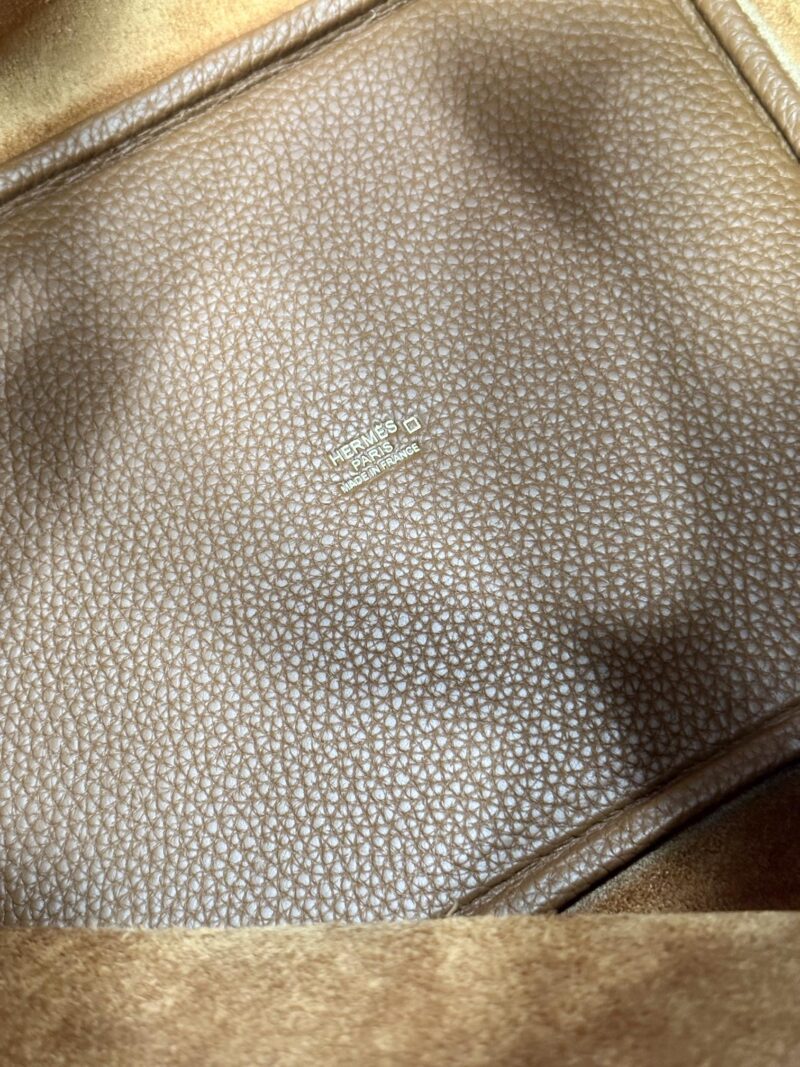 Hermès Picotin 22 Taurillon Clemence & Crocodile Gold Gold Hardware - Image 13