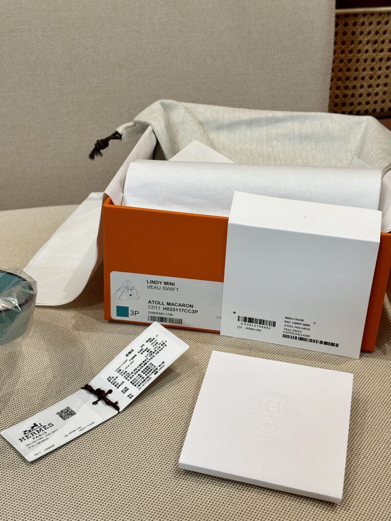 Hermès Mini Lindy 20 Swift Atoll Gold Hardware - Image 15