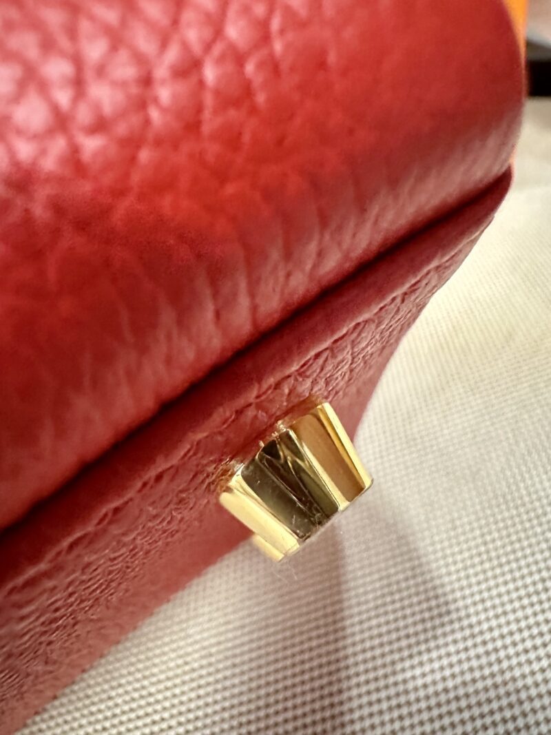 Hermès Kelly 25 Togo Rouge Coeur Gold Hardware - Image 10