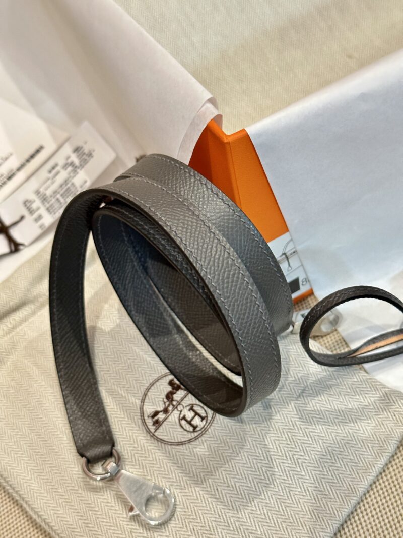 Hermès Kelly 25 Epsom Graphite Silver Hardware - Image 13