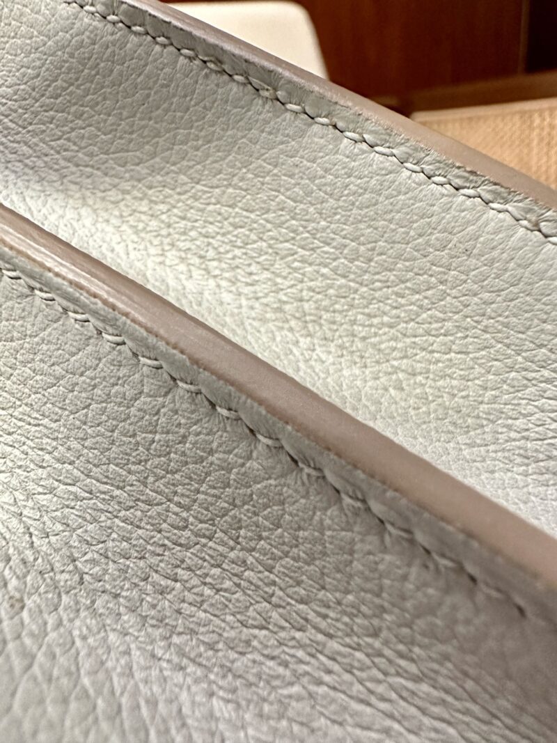 Hermès Roulis 19 Evercolor Gris Pearl Gold Hardware - Image 16