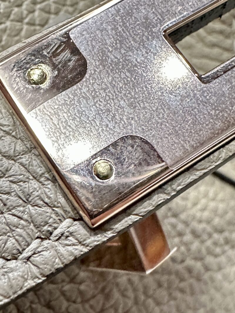 Hermès Birkin 30 Gris Tourterelle Togo Palladium Hardware - Image 5