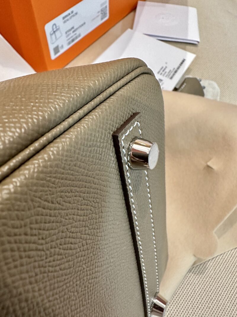Hermès Birkin 30 Etoupe, Silver Epsom Palladium Hardware - Image 3