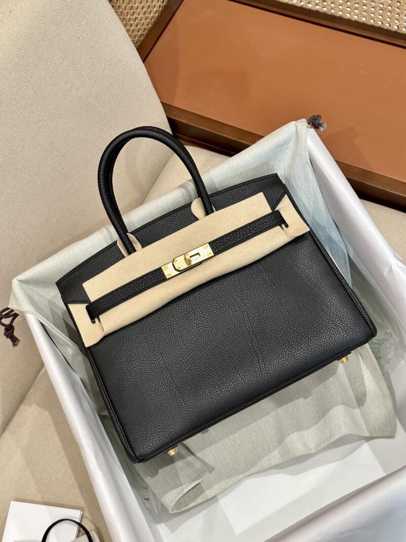Hermès Birkin 30 Noir, Gold Togo Gold Hardware