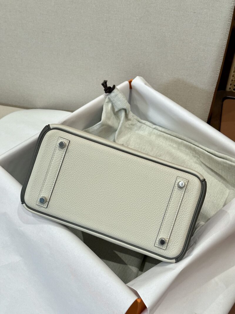 Hermès Birkin 25 Craie, Gris Meyer Togo Palladium Hardware - Image 6