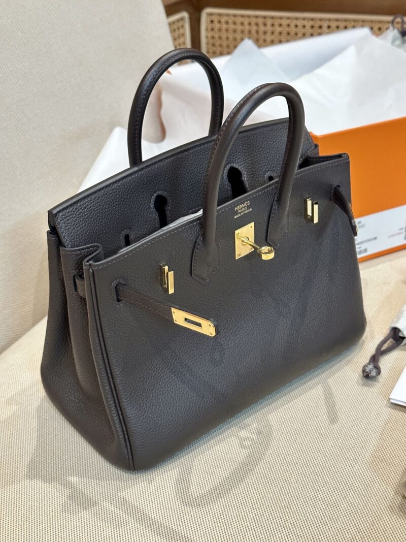 Hermès Birkin 25 Ebene, Gold Togo Gold Hardware - Image 4