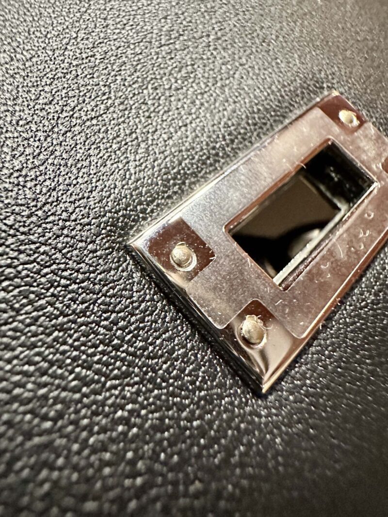 Hermès Kelly Pochette Noir Swift Gold Hardware