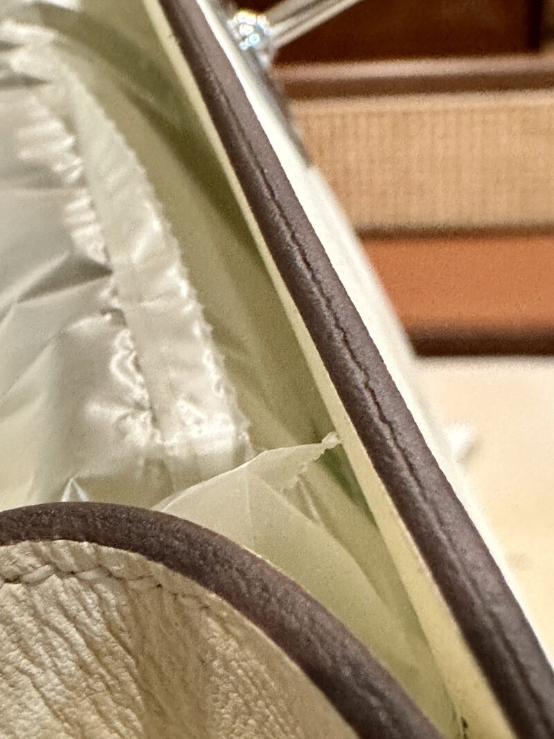 Hermès Kelly Pochette Craie, Silver Swift Palladium Hardware