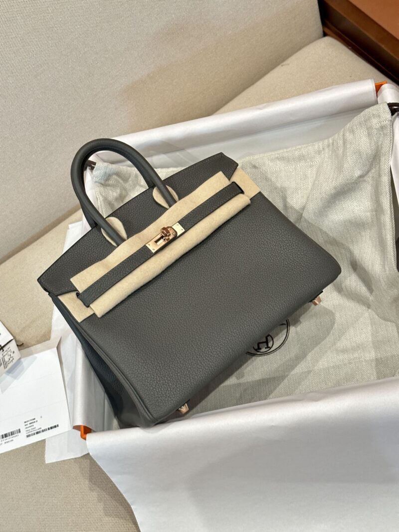 Hermès Birkin 25 Graphite Togo Palladium Hardware - Image 5