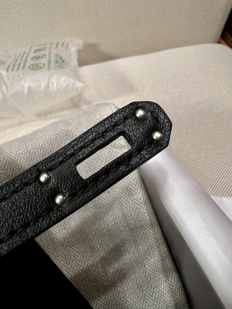 Hermès Kelly Danse 22 Swift Noir Silver Hardware - Image 16