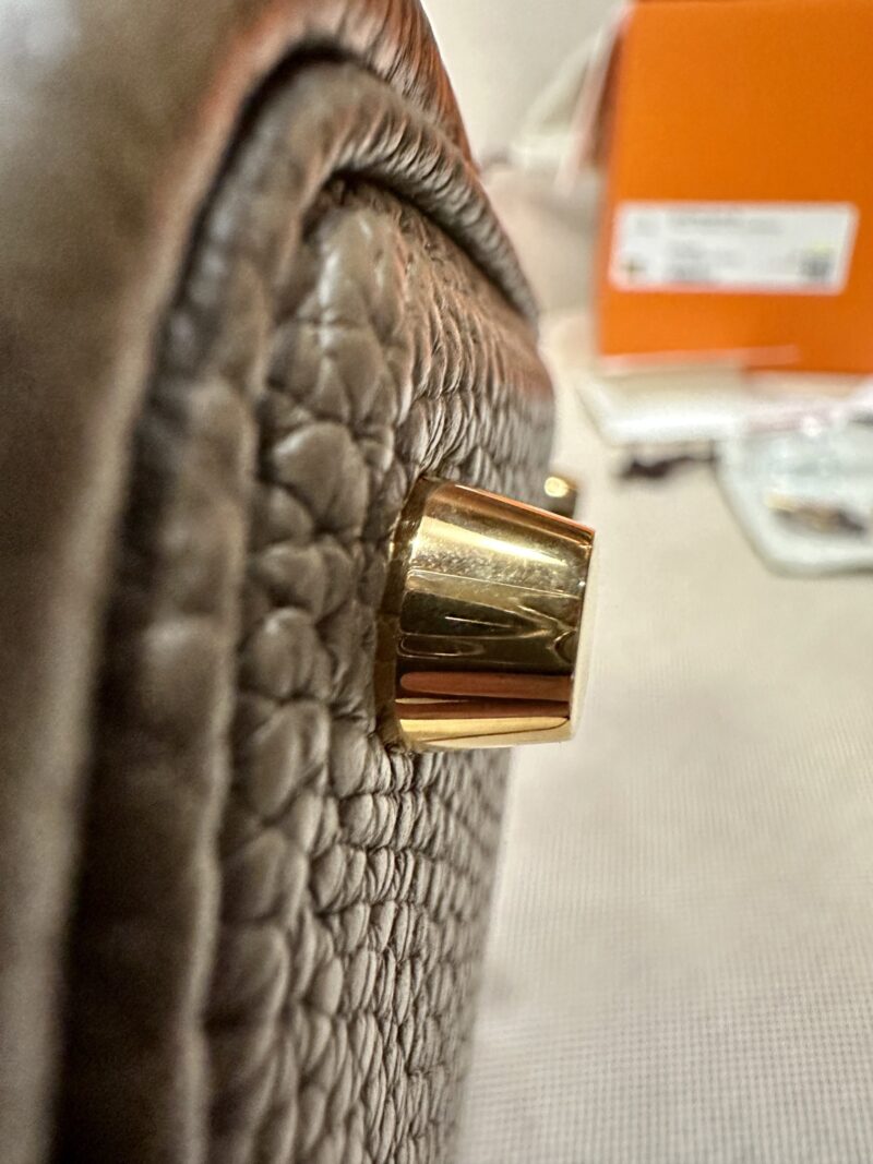 Hermès Picotin Touch 18 Taurillon Clemence & Crocodile Etoupe Gold Hardware - Image 16