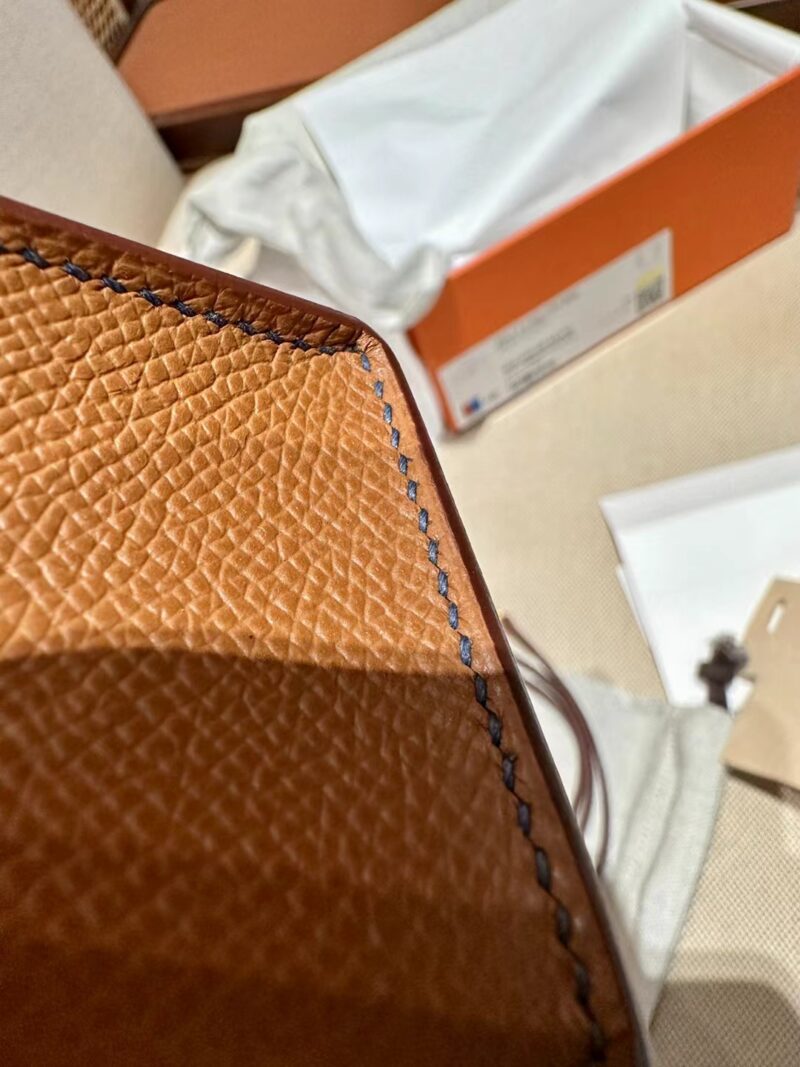 Hermès Mini Kelly 19 Gold & Deep Blue Gold Hardware - Image 19