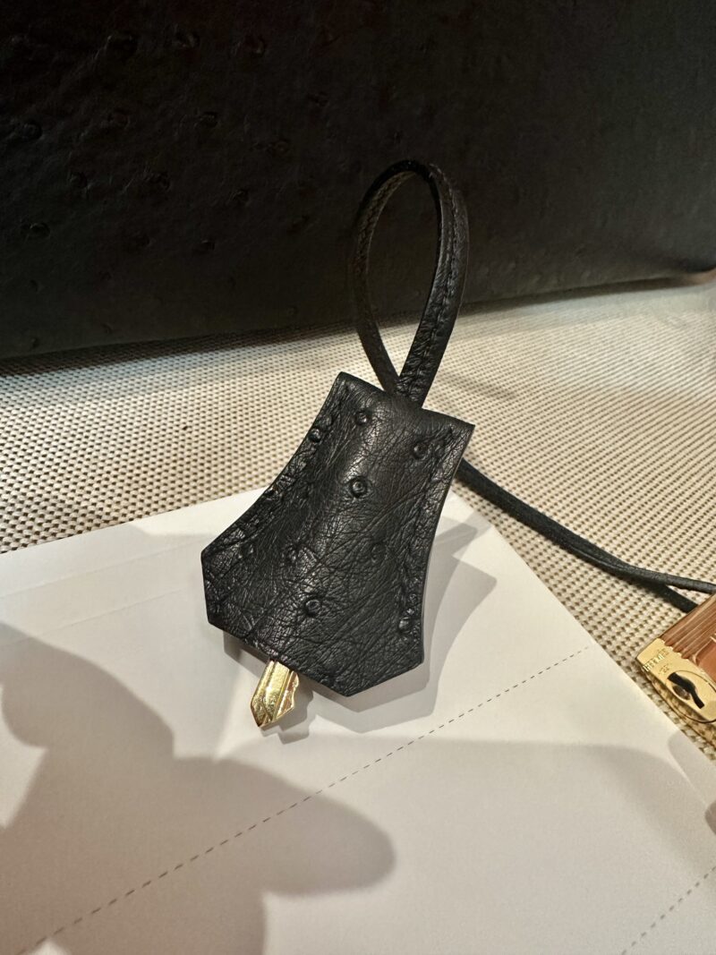 Hermès Birkin 35 Noir Ostrich Gold Hardware - Image 12