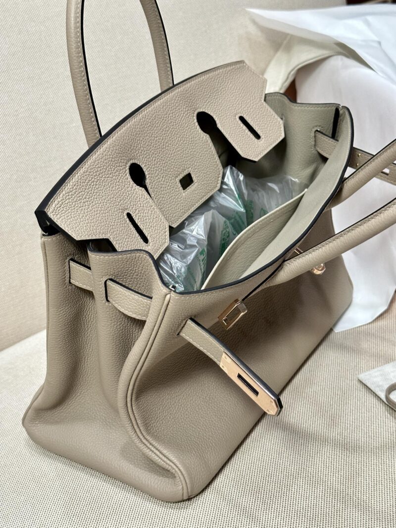 Hermès Birkin 30 Gris Tourterelle Togo Palladium Hardware - Image 3