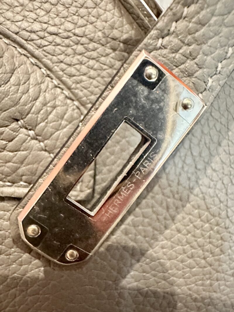 Hermès Birkin 25 Gris Meyer, Silver Togo Palladium Hardware