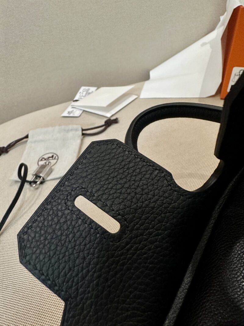 Hermès Birkin 25 Noir, Silver Togo Palladium Hardware - Image 6
