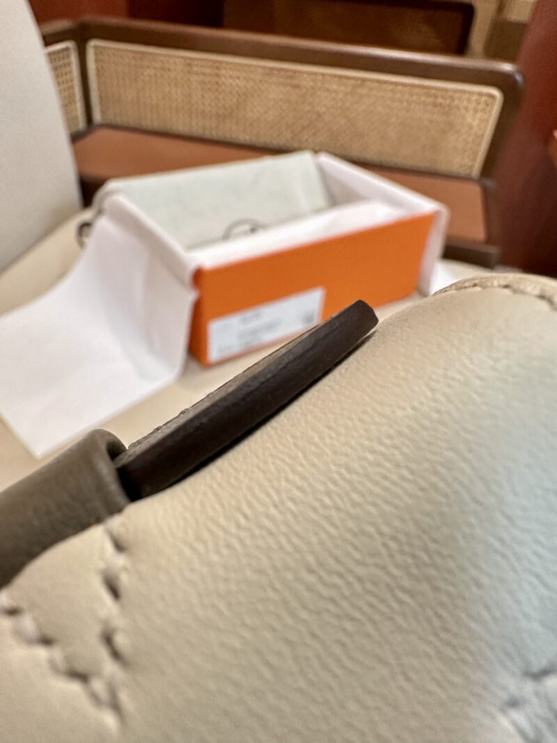 Hermès Kelly Pochette Nata, Gris Asphalt Swift Palladium Hardware