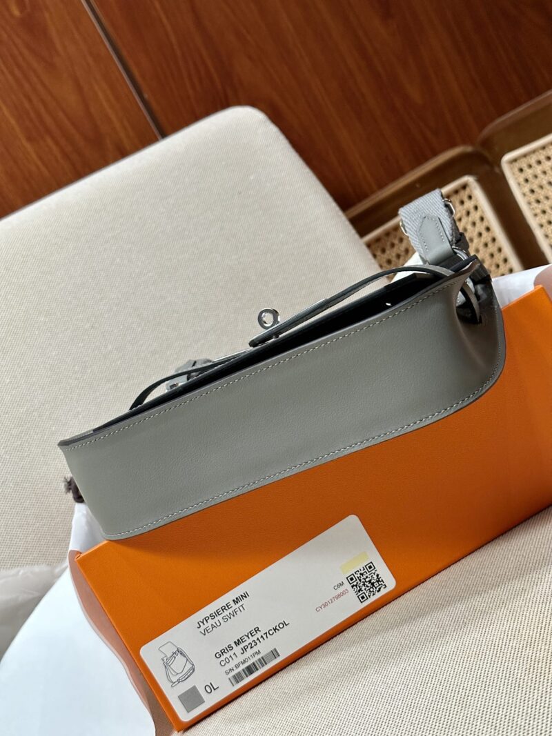 Hermès Jypsiere 23 Swift Gris Meyer Silver Hardware - Image 11