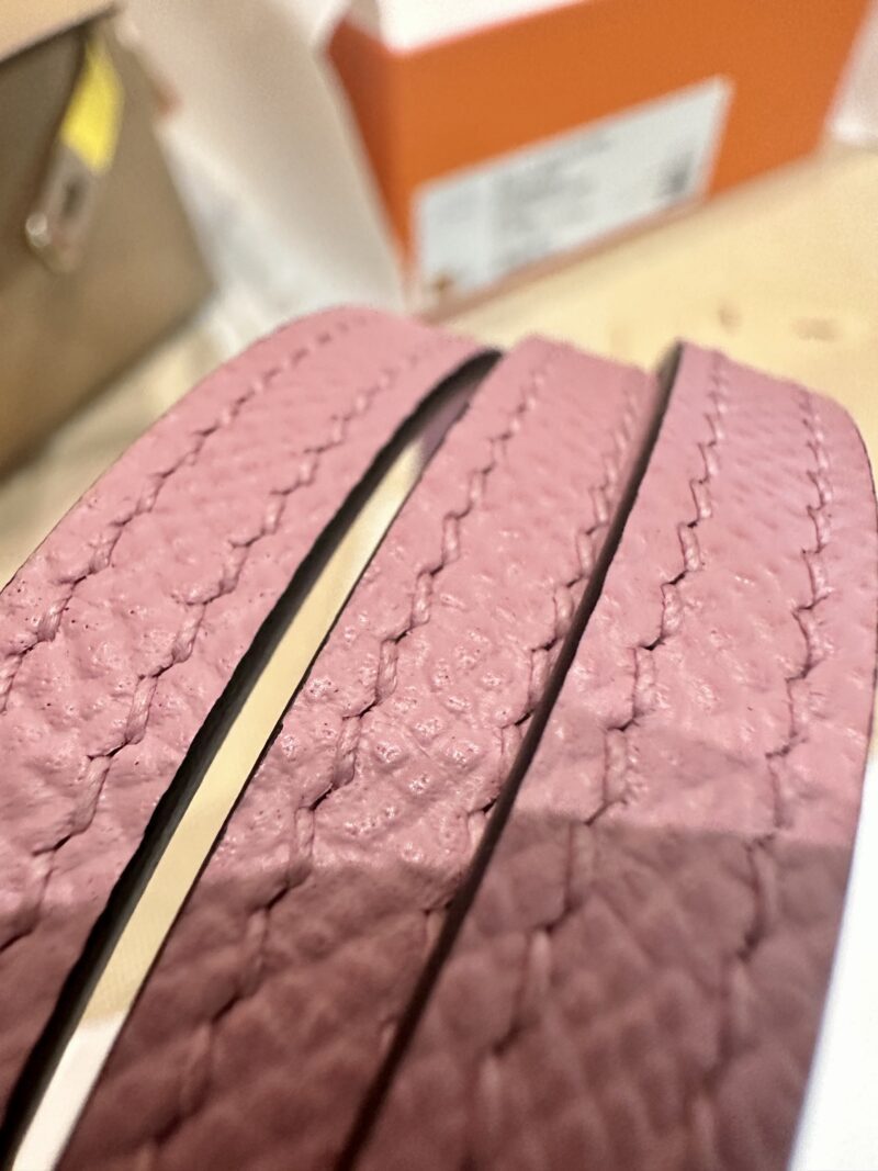 Hermès Mini Kelly Epsom Chai & Mauve Sylvestre & Jaune Citron Silver Hardware - Image 18