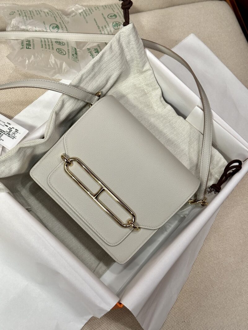 Hermès Roulis 19 Evercolor Gris Pearl Gold Hardware - Image 2