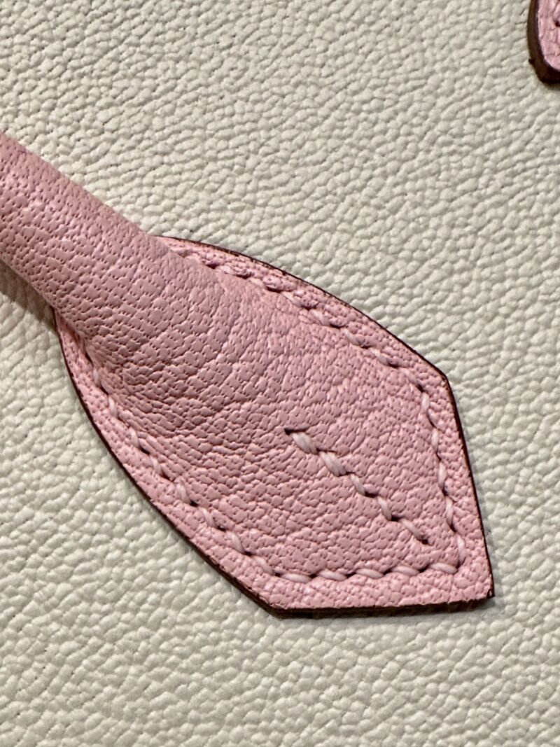 Hermès Birkin 25 Nata, Rose Sakura Chevre Palladium Hardware - Image 11
