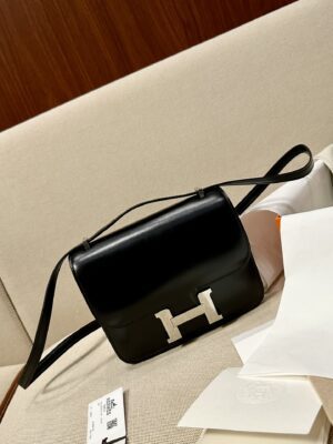 Hermès Constance 18 Noir Box Palladium Hardware