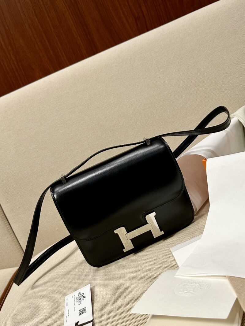 Hermès Constance 18 Noir Box Palladium Hardware