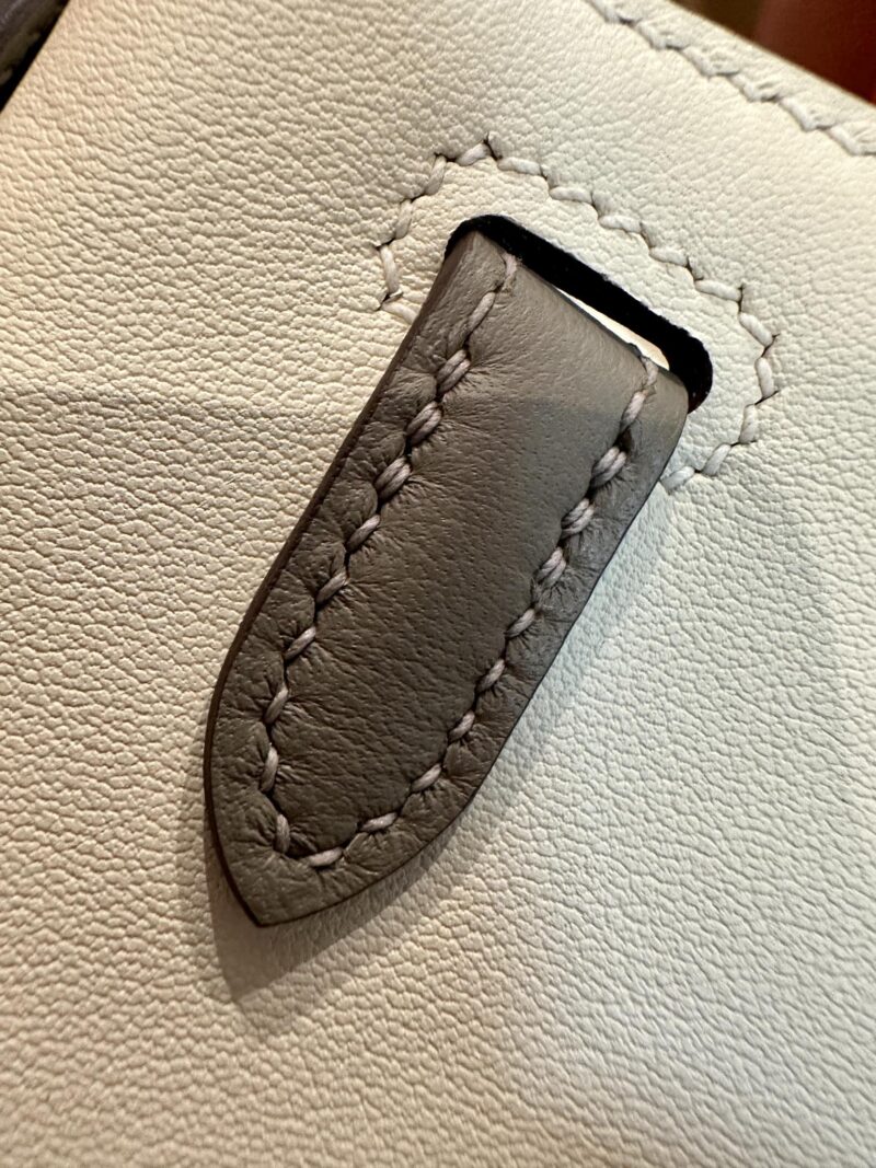 Hermès Kelly Pochette Nata, Gris Asphalt Swift Palladium Hardware