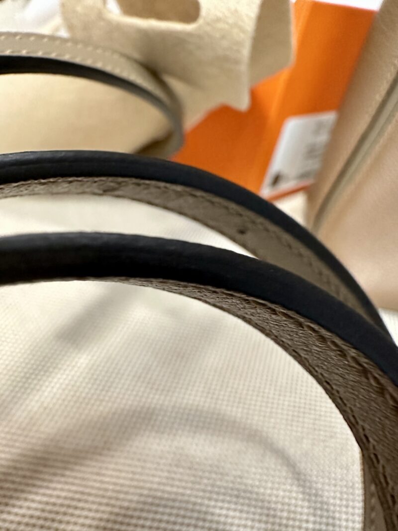 Hermès Mini Kelly 2424 Evercolor & Swift Beige Weimer & Etoupe Gold Hardware - Image 18