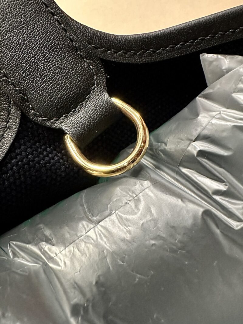 Hermès Picotin Cargo 18 Canvas & Leather Deep Blue & Noir Gold Hardware - Image 12