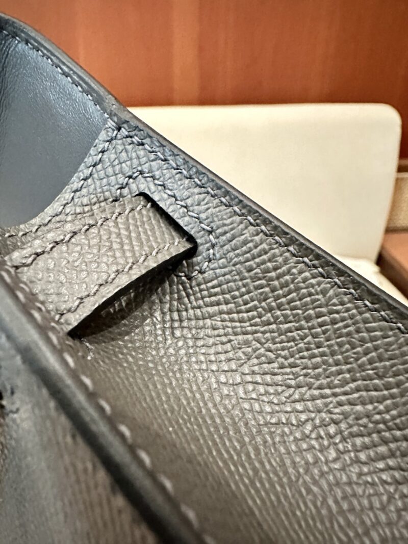 Hermès Mini Kelly 19 Epsom Gris Graphite Silver Hardware - Image 9