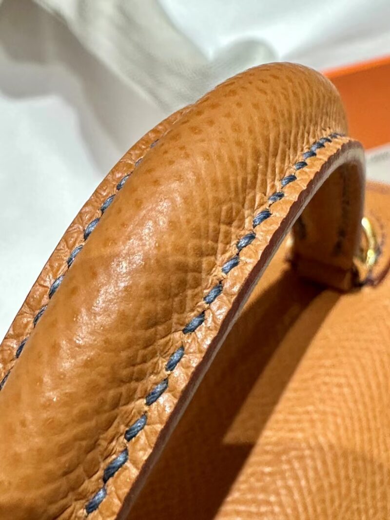 Hermès Mini Kelly 19 Gold & Deep Blue Gold Hardware - Image 20