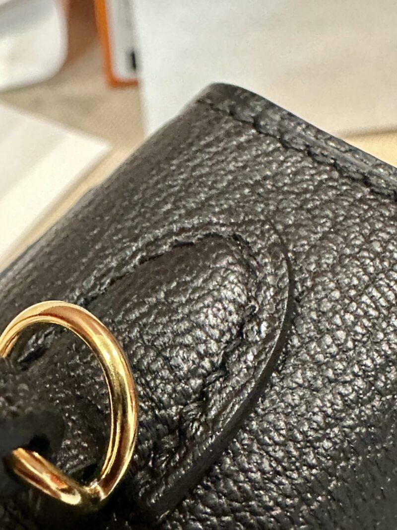 Hermès Mini Kelly Chevre Noir Gold Hardware - Image 10