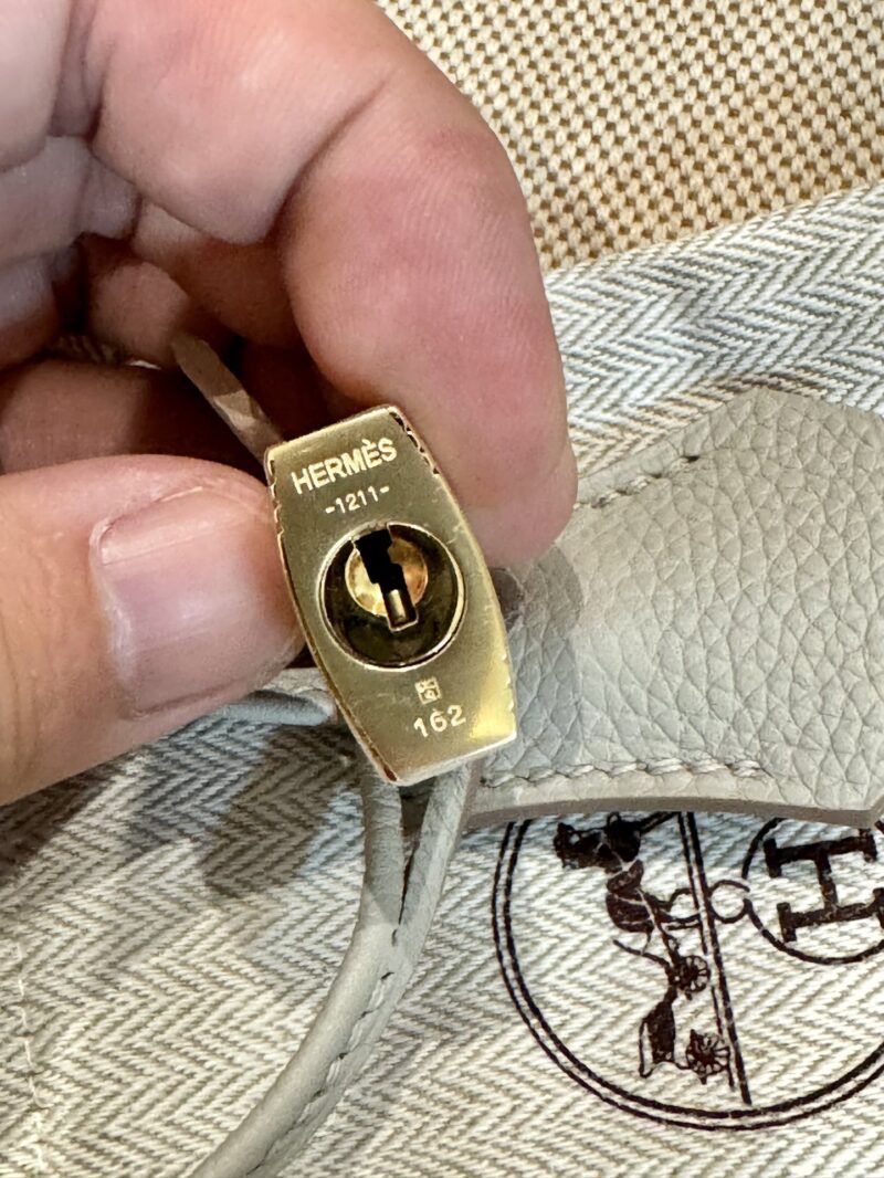 Hermès Kelly 25 Togo Gris Pearl Gold Hardware