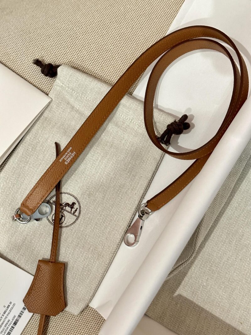 Hermès Kelly 25 Epsom Craie, Mauve Pale Silver Hardware - Image 15
