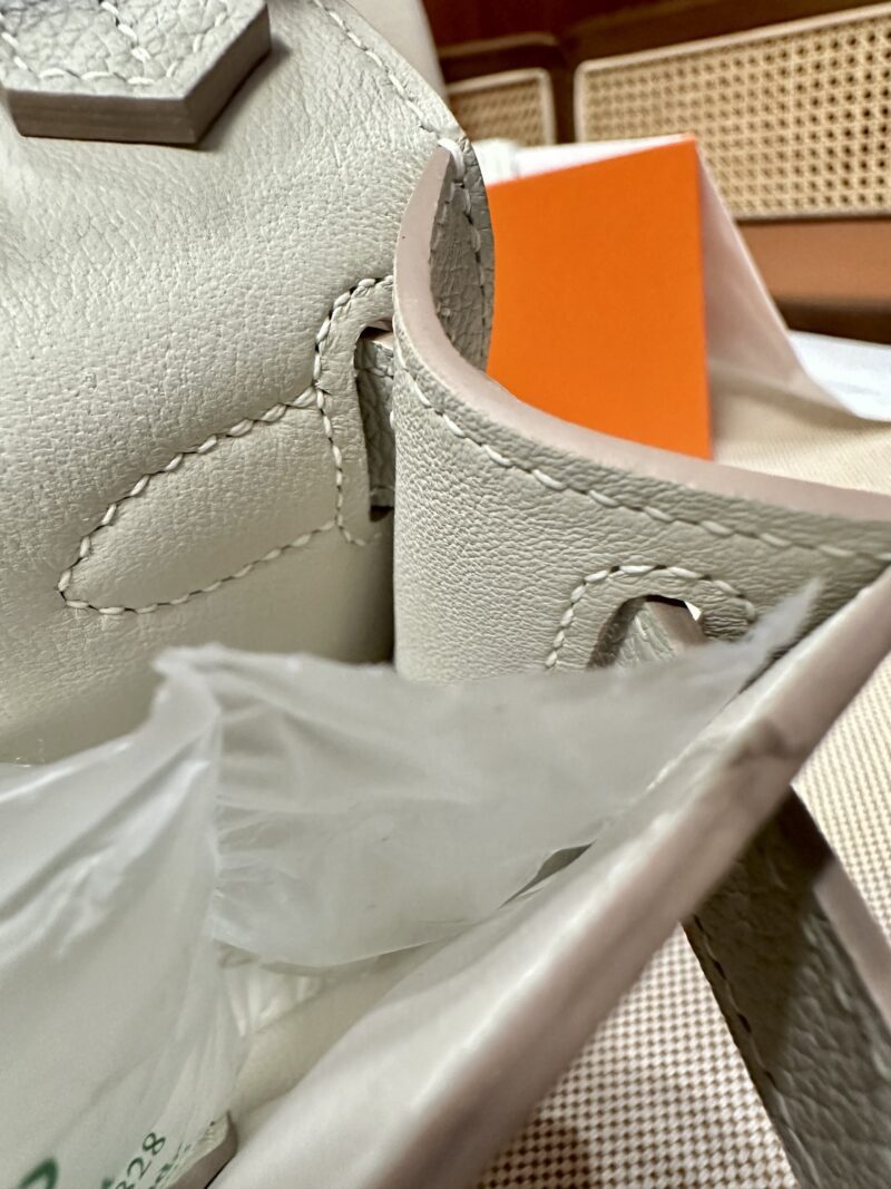 Hermès Jypsiere 23 Evercolor Beton Silver Hardware - Image 8