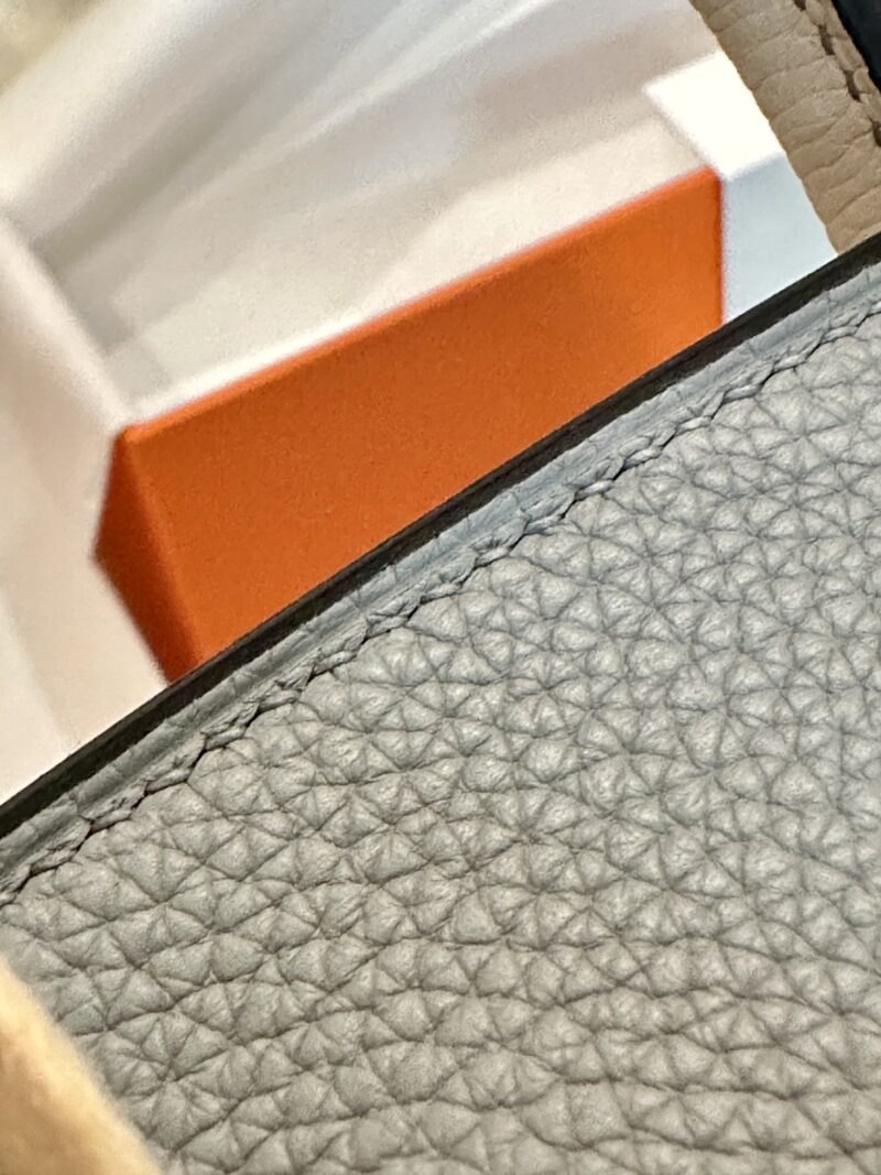 Hermès Birkin 25 Blue De Presse, Craie Togo Palladium Hardware - Image 21