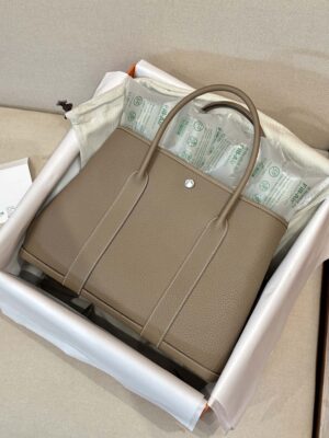 Hermès Garden Party 36 Negonda Etoupe Silver Hardware