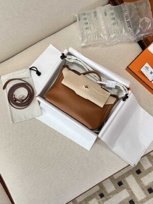Hermès Mini Kelly 2424 Evercolor & Swift Gold Gold Hardware