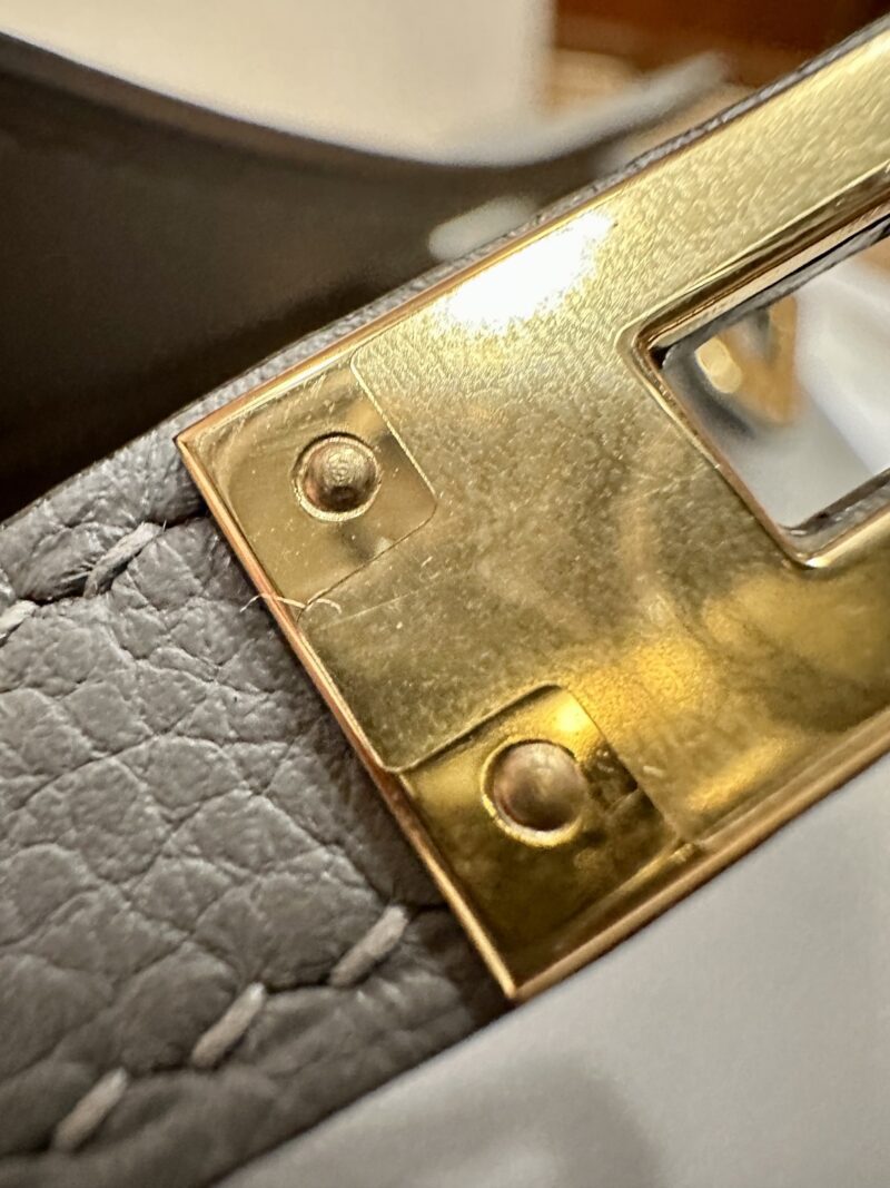 Hermès Kelly Danse 22 Evercolor Gris Meyer Gold Hardware