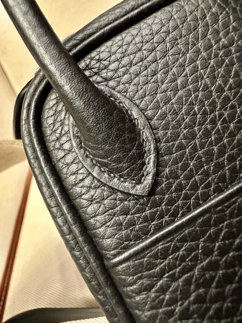 Hermès Mini Lindy 20 Taurillon Clemence Noir Silver Hardware - Image 14