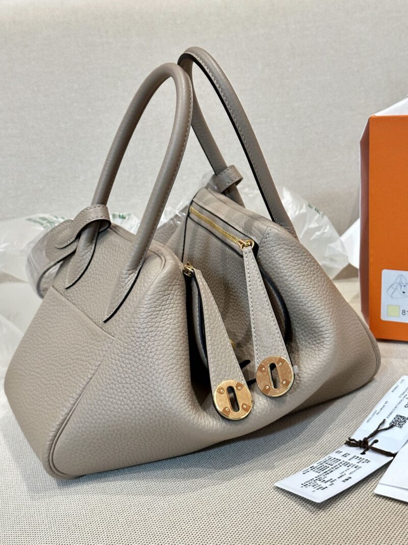 Hermès Lindy 26 Clemence Gris Tourterelle Gold Hardware - Image 5