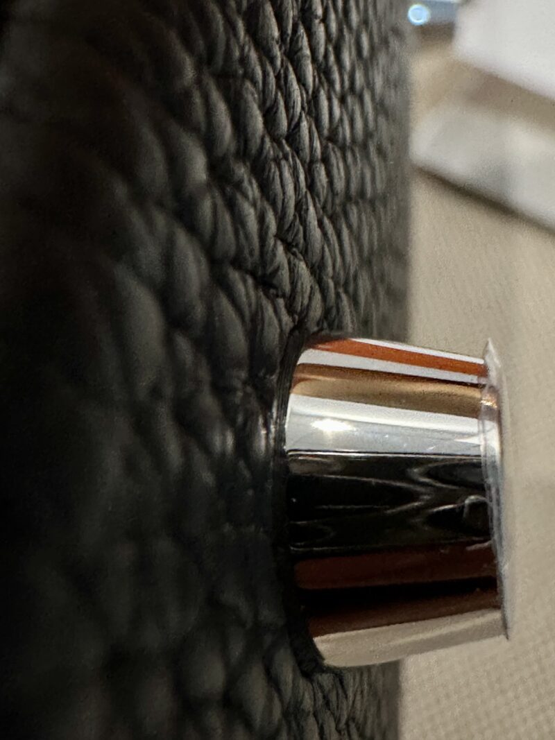 Hermès Lindy 30 Clemence Noir Silver Hardware - Image 10