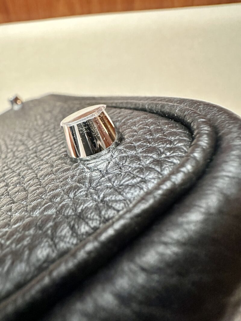 Hermès Picotin Touch 18 Taurillon Clemence & Crocodile Noir Silver Hardware - Image 8