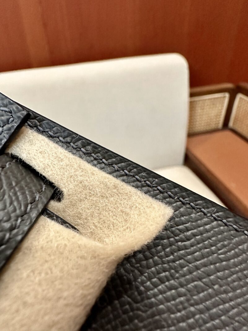 Hermès Mini Kelly 19 Epsom Gris Graphite Silver Hardware - Image 12